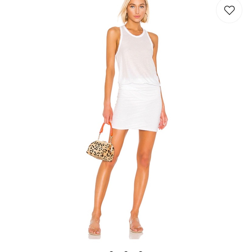 James Perse Jersey cotton mini dress white size 4